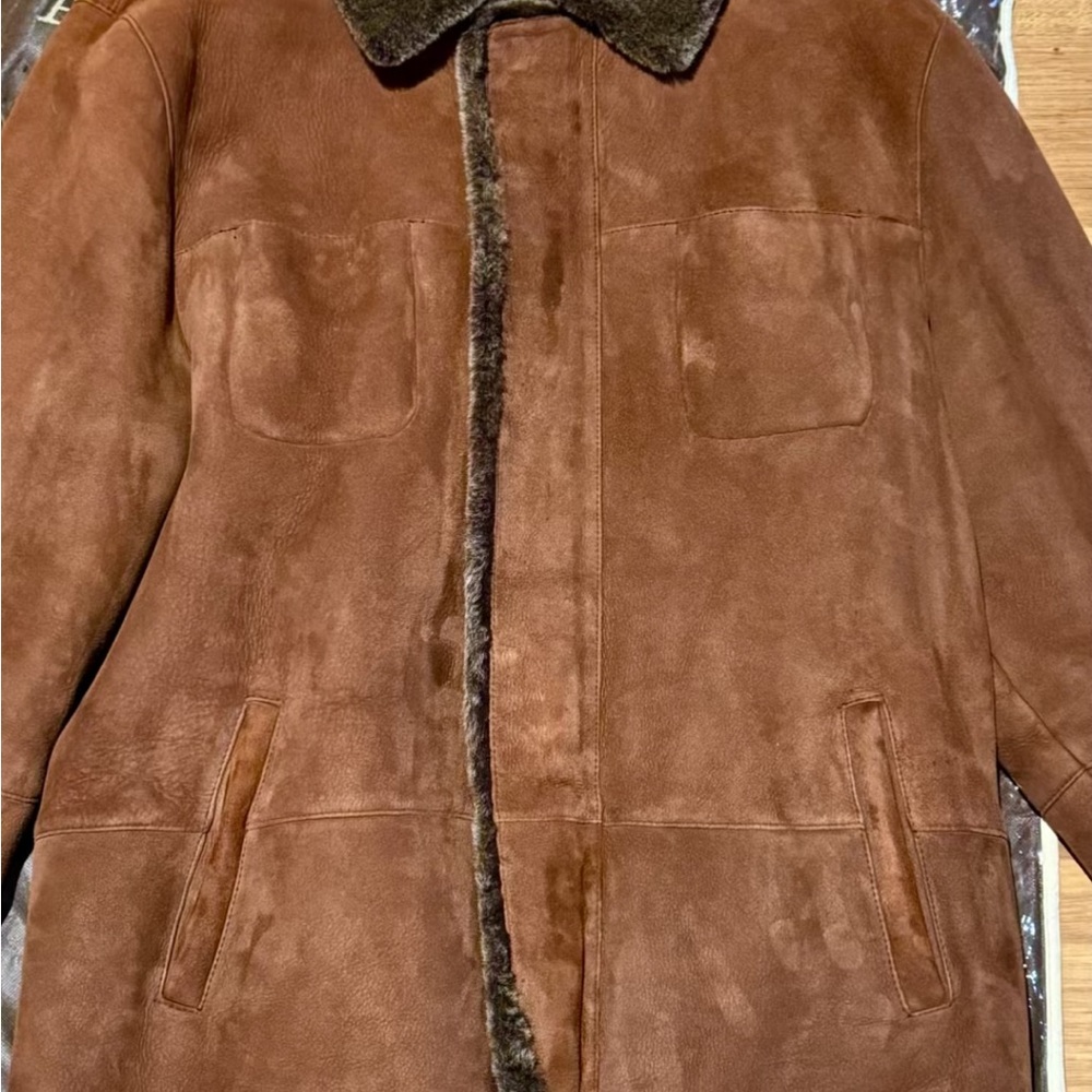 Easton Men's Brown Suede Military Jacket